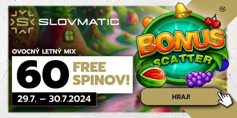 Slovmatic free spiny dnes počas ovocného mixu