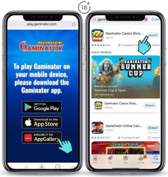 Ako si stiahnuť Gaminator aplikáciu