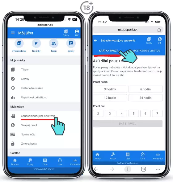 Tipsport krátka pauza ako nastaviť