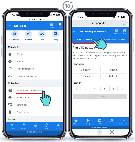 Tipsport krátka pauza ako nastaviť