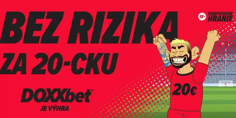 Doxxbet bonus bez rizika v hodnote 20 EUR