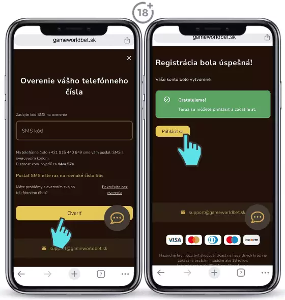 Gameworldbet overenie telefónneho čísla