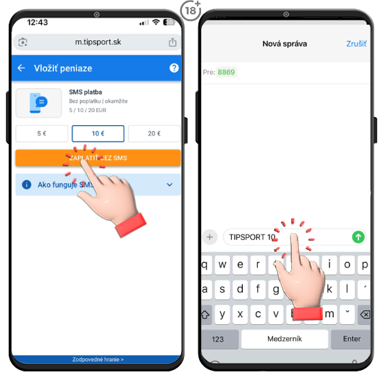 Zistite, ako funguje Tipsport vklad cez sms.