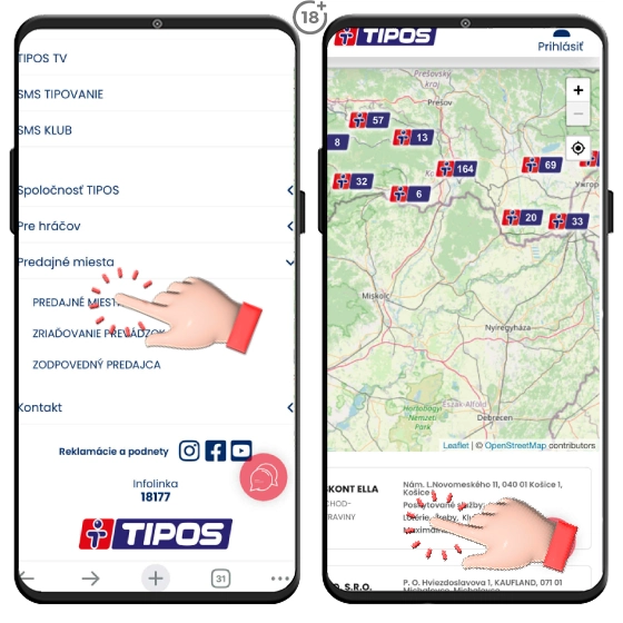 Zistite, kde kúpiť žreby v Tipos predajých miestach.