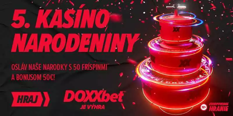 Berte voľné točenia zadarmo v DOXXbet casino počas narodenín