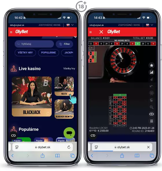 Olybet live casino ruleta