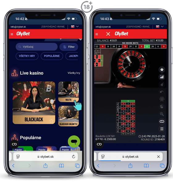 Olybet live casino ruleta