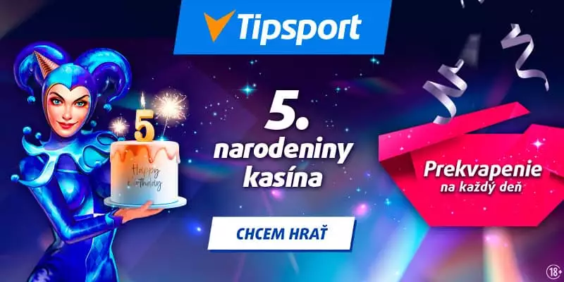 Tipsport narodeniny casino bonus