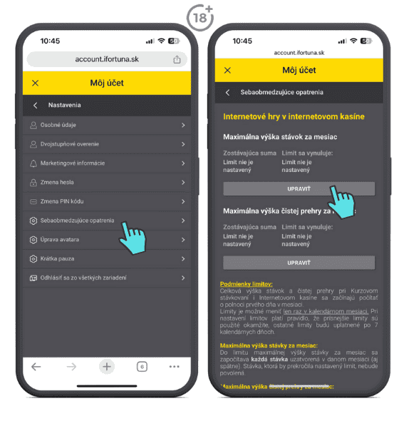 Fortuna herné limity