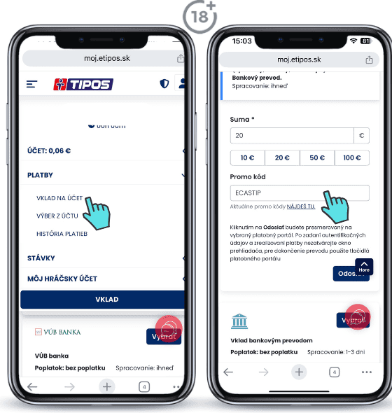 Tipos promo kód dnes