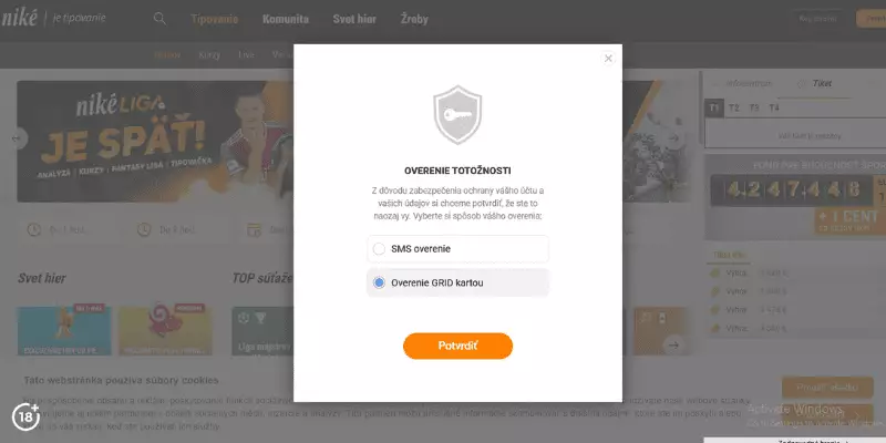 Ako funguje Niké Grid karta overenie cez počítač a mobil.