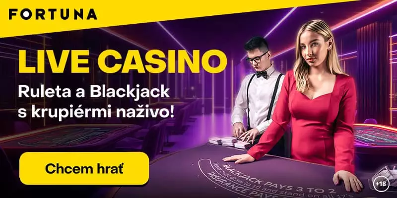 Otvorte Fortuna live casino a zahrajte si stolové hry ruletu a blackjack s profesionálnymi krupiérmi naživo.