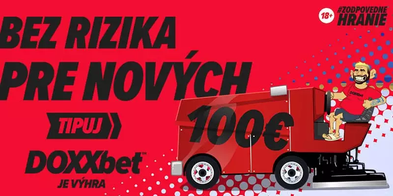 DOXXbet rozdáva novým hráčom až 100€ bez rizika