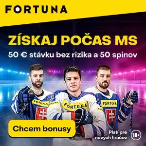 Fortuna vstupný bonus počas MS v hokeji