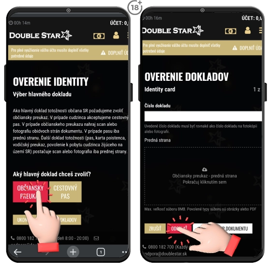Doublestar online overenie dokladov a identity.