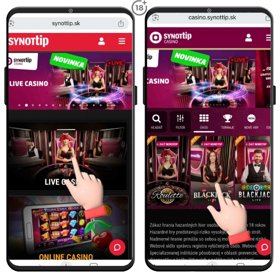 Hrajte novinku - Synottip live casino!