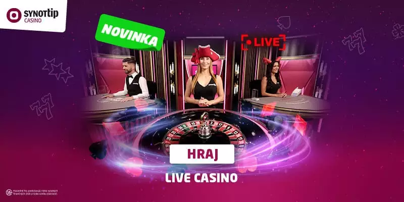 Synottip Live Casino dostupné nonstop!
