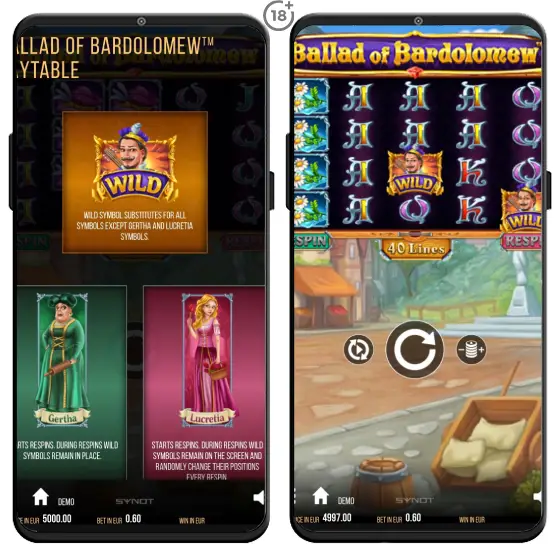 Online automat Ballad of Bardolomew ponúka aj ďalšie zábavné bonusové funkcie, ako sú Wild symbol, Autoplay či Gamble, v ktorej hráči môžu zdvojnásobiť svoje výhry.