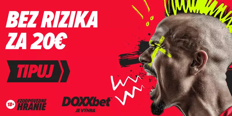 V DOXXbete si teraz môžete prísť na štedrý bonus 20 EUR bez rizika za registráciu a prvú stávku. Získané peniaze môžete následne využiť aj na automatoch v online casine.