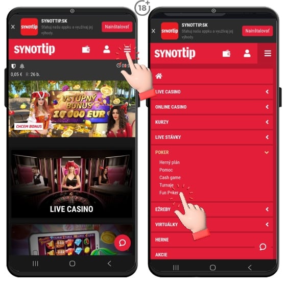 Synottip poker online