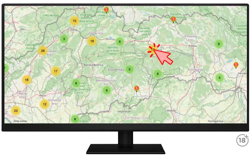 Na Slovensku sa nachádza viac ako 220 pobočiek alebo zberní Synottipu. Sú rozmiestnené vo všetkých krajoch vrátane väčších i menších miest a obcí.