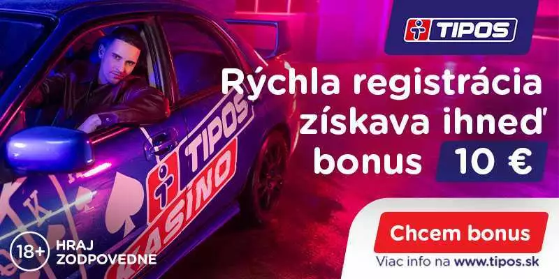 Získajte Tipos bonus bez vkladu 10 eur zadarmo.