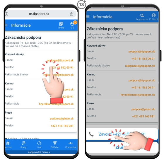 Kontakt na Tipsport infolinku je dostupný online.
