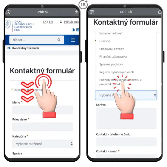 Vizuálny návod, ako nahlásite podvodné stránky online casin.