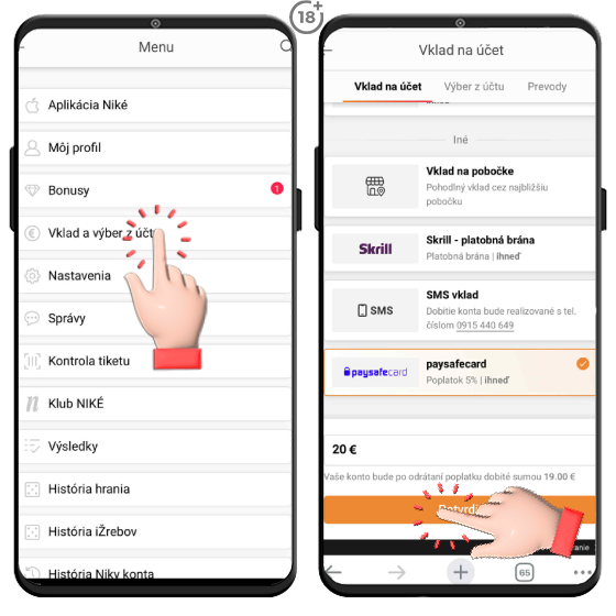 Využite rýchle a bezpečné dobitie cez Paysafecard.