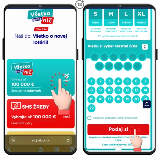 Takto si podáte lotériu Všetko alebo nič cez SMS 