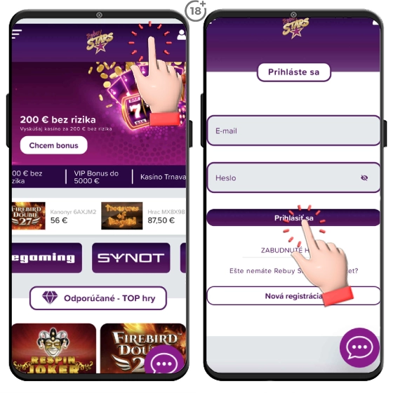 Zistite ako funguje Rebuy Stars prihlásenie cez aplikáciu.