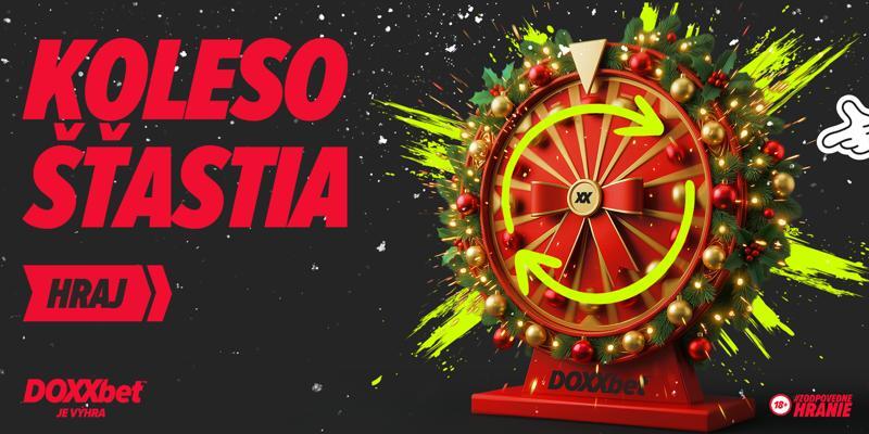 Vianočné koleso šťastia v DOXXbet s cash bonusom