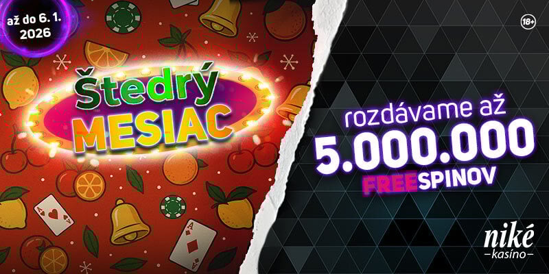 Získajte bonusy každý deň počas štedrého mesiaca v Niké kasíno