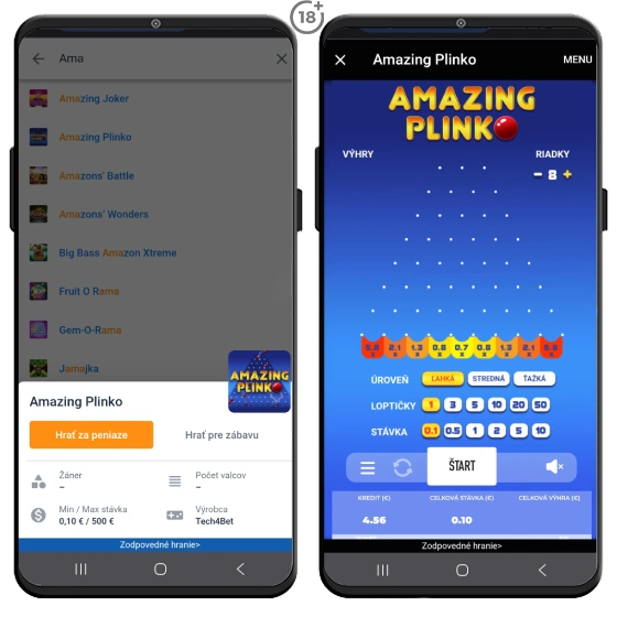 Objavte Amazing Plinko v slovenských online kasínach.