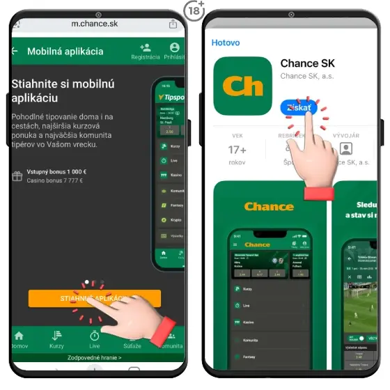 Stiahnite si aplikácia Chance do vášho iPhonu.