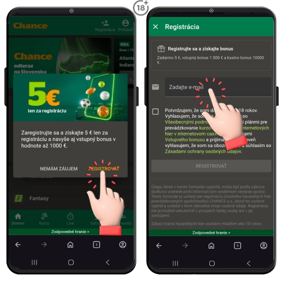Zaregistrujte sa teraz v novom online kasíne Chance.