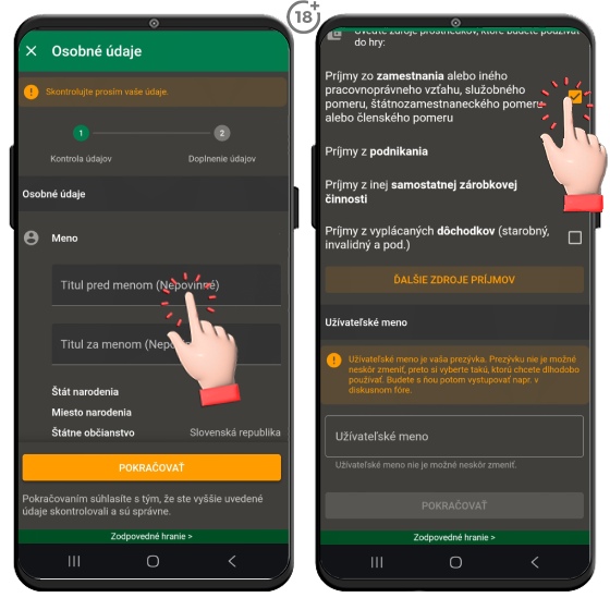 Vyplnenie potrebných osobných údajov v Chance kasíne vám vysvetlíme jednoducho.