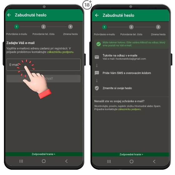 Návod ako si obnovíte heslo do hráčskeho účtu v Chance casine.