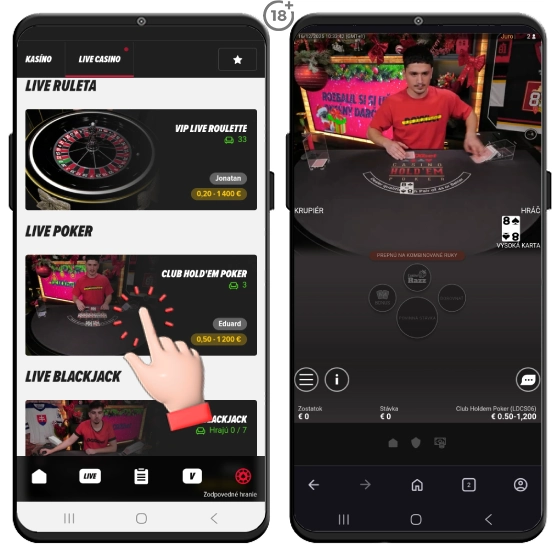 Zahrajte si prvý Live Poker v Doxxbet casine.