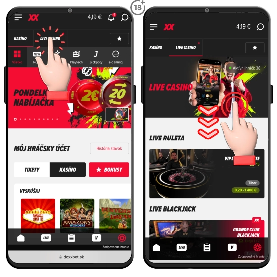 Doxxbet live casino