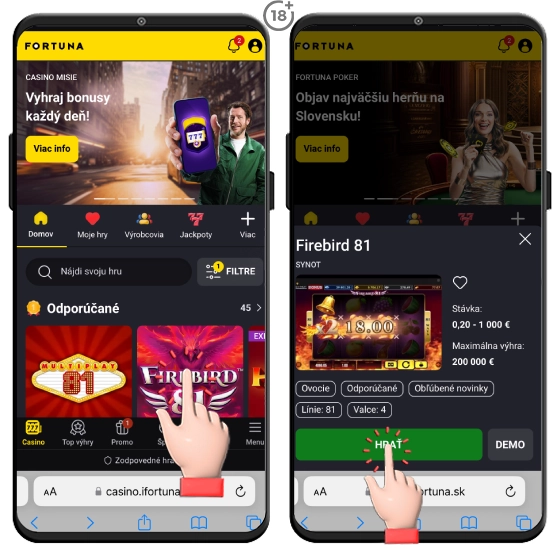 Fortuna casino - ako hrať za peniaze