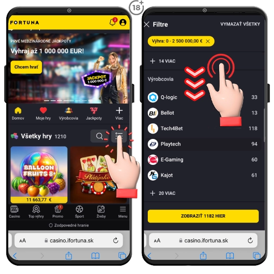 Fortuna casino - vyrobcovia hier