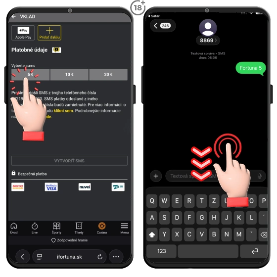 Fortuna a sms kod