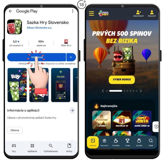 Sazka Hry mobilná aplikácia pre Android