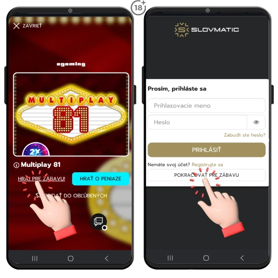 Zahrajte si zadarmo v online kasíne Slovmatic.
