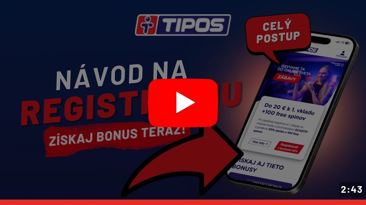 Vytvorte si pomocou nášho videa účet v Tipos online kasíne,