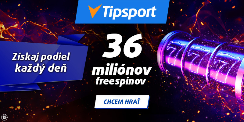 Tipsport rozdáva až 36 miliónov free spinov v novej akcii.