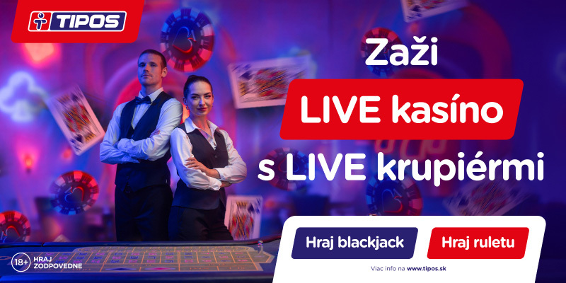Užite si live kasíno s krupiérmi v Tipose