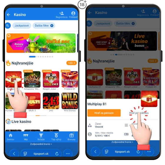 Takto si zahráte Tipsport automaty zadarmo