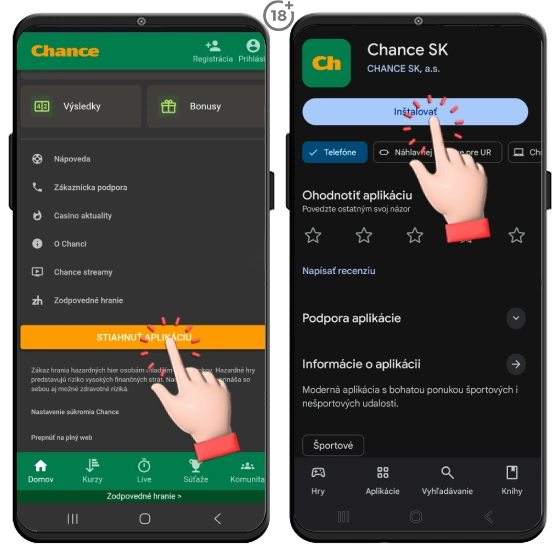 Stiahnite si Chance aplikáciu ešte dnes.